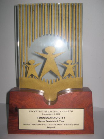 2002 National Literacy Awards (Most Outstanding LGU-City Category in RO2) 2